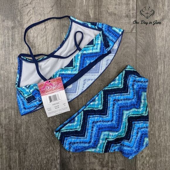 Kanu Surf Alania Flounce Bikini Swimsuit Size 8/12 - Picture 4 of 4